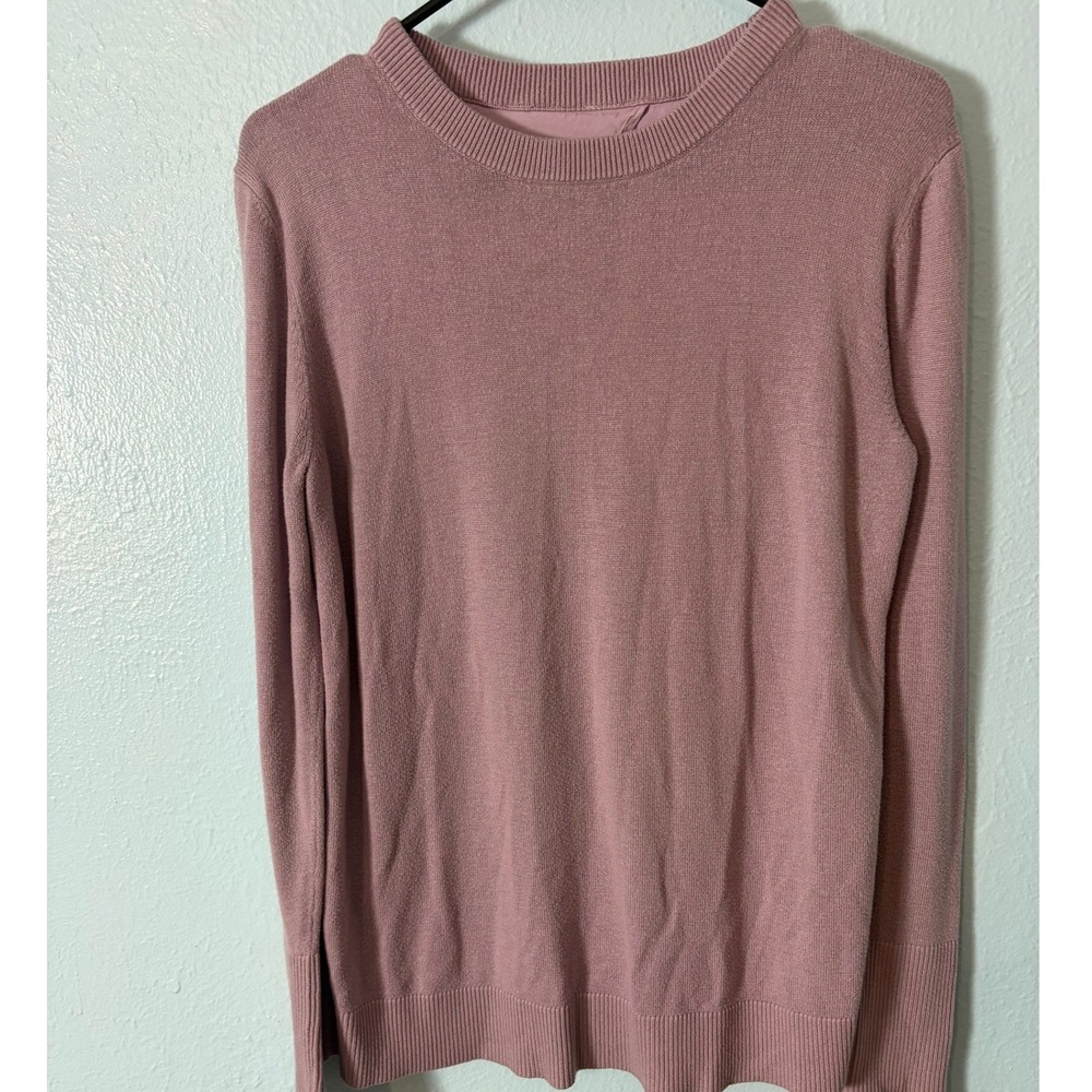 Lululemon Sincerely Yours Sweater Open Back Cashmere Blend Mauve M Athleisure